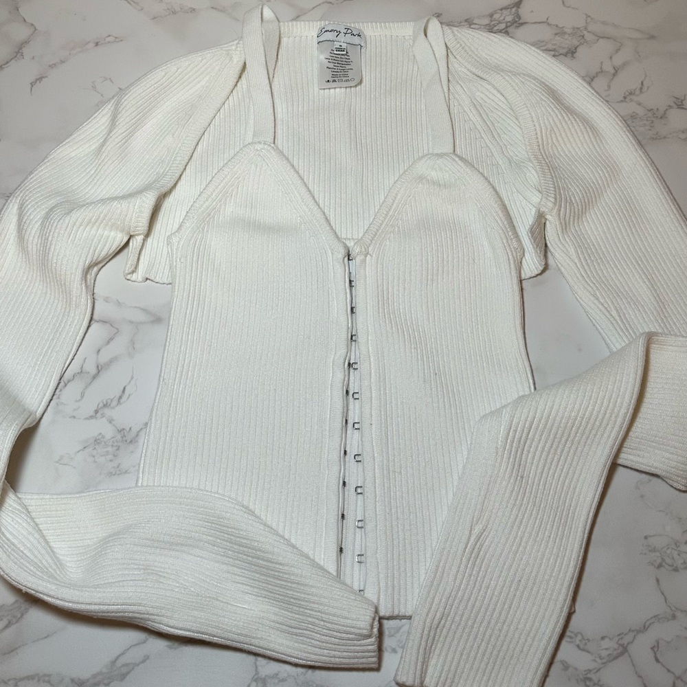 Two Piece Sweater Tank and Bolero Set